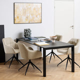 Brentford Matt Black Ceramic Dining Table 200x75cm