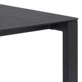 Brentford Matt Black Ceramic Dining Table 200x75cm