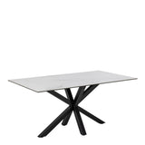 Heaven Dining Table in Ceramic White 160x75.5cm