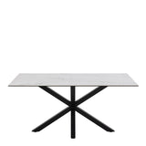 Heaven Dining Table in Ceramic White 160x75.5cm