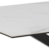 Heaven Dining Table in Ceramic White 160x75.5cm
