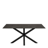 Heaven Dining Table in Ceramic  Black Top 160x75.5cm