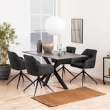Heaven Dining Table in Ceramic  Black Top 160x75.5cm