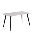 Wicklow Ceramic Dining Table in White 140x75cm