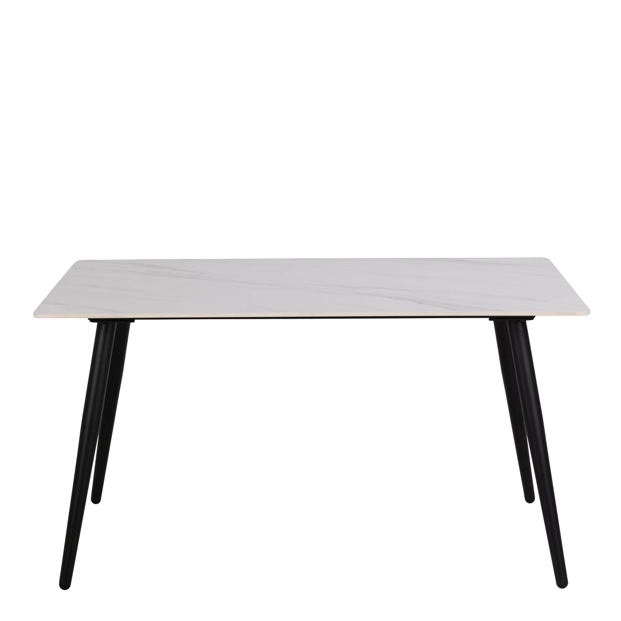 Wicklow Ceramic Dining Table in White 140x75cm