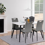 Wicklow Ceramic Dining Table in White 140x75cm