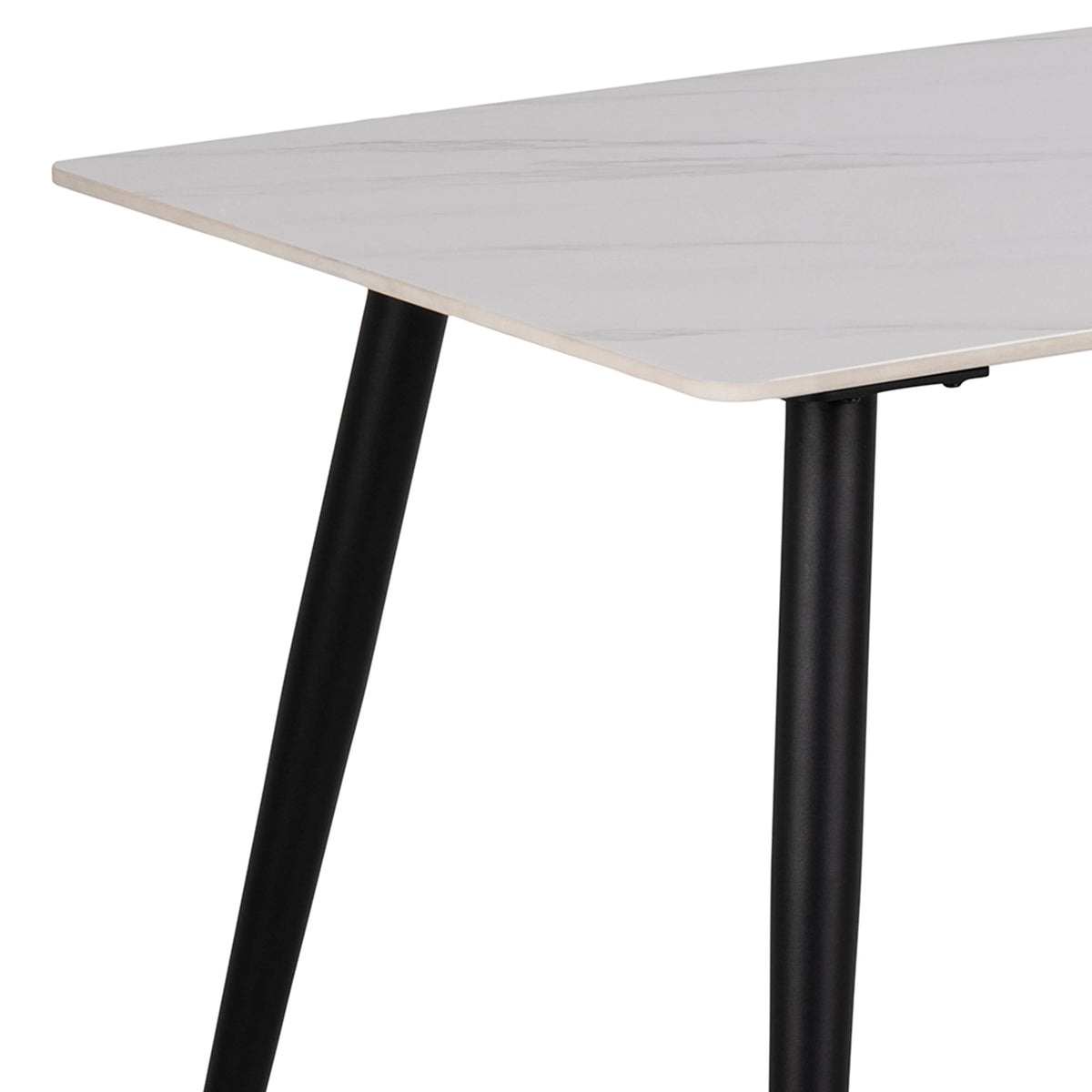 Wicklow Ceramic Dining Table in White 140x75cm