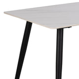 Wicklow Ceramic Dining Table in White 140x75cm