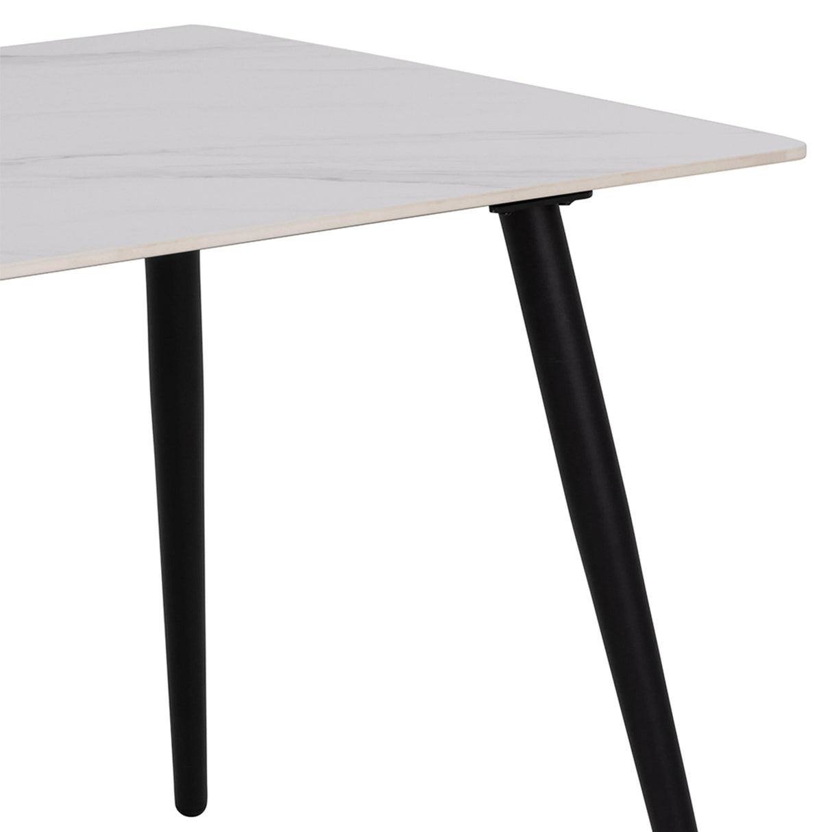 Wicklow Ceramic Dining Table in White 140x75cm
