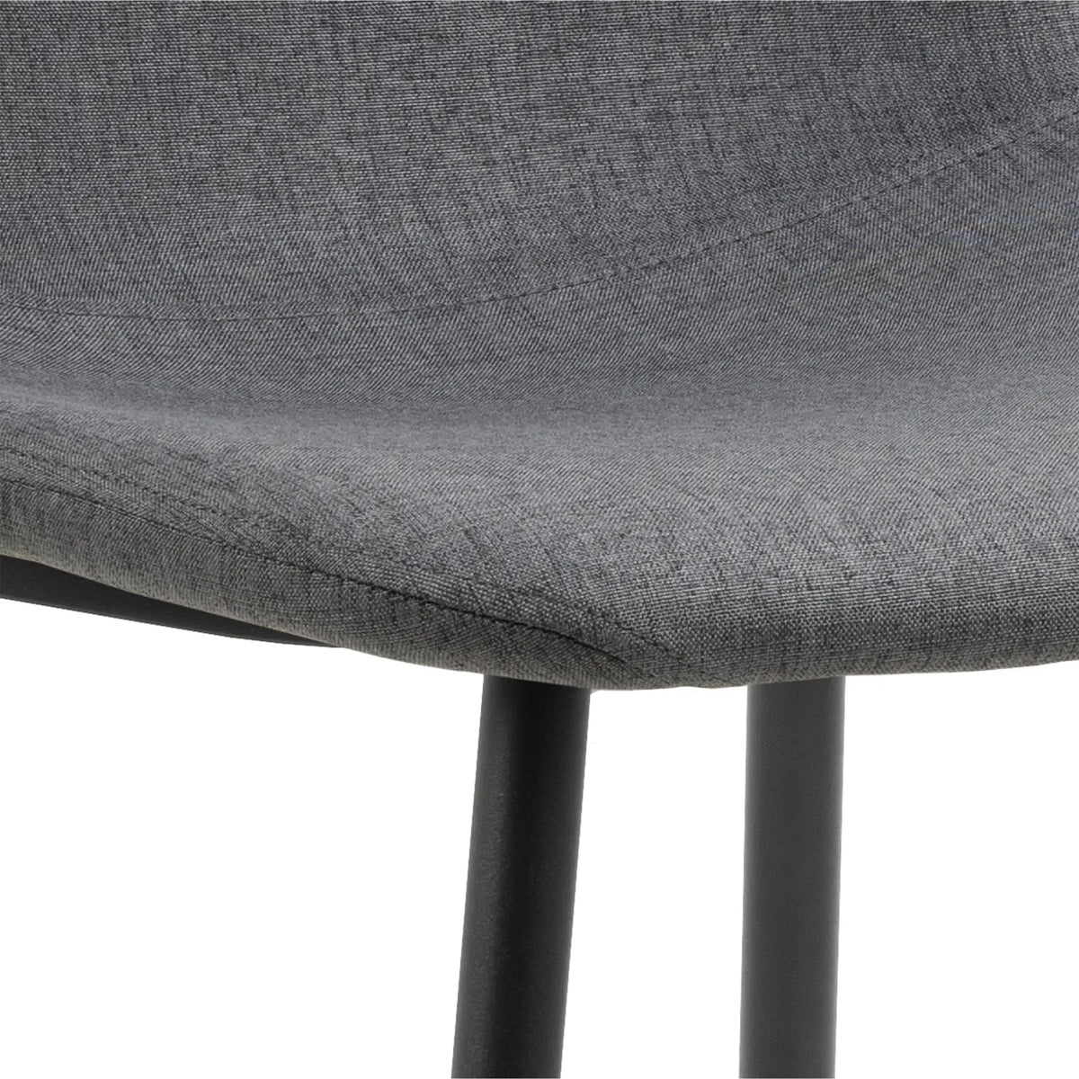 Malta Ceramic Round Dining Table in Black 90x75cm includes 4 Celia Dining Chairs in Light Grey