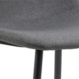 Malta Ceramic Round Dining Table in Black 90x75cm includes 4 Celia Dining Chairs in Light Grey