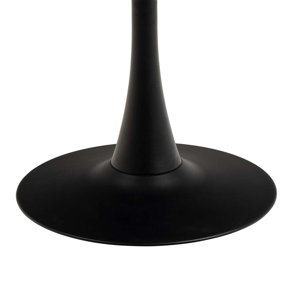 Malta Ceramic Round Dining Table in Black 90x75cm includes 4 Celia Dining Chairs in Light Grey