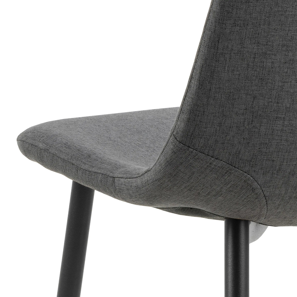 Malta Ceramic Round Dining Table in Black 90x75cm includes 4 Celia Dining Chairs in Light Grey
