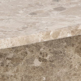 Vega Square Coffee Table with Brown Marble Top 90cm