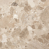 Vega Square Coffee Table with Brown Marble Top 90cm