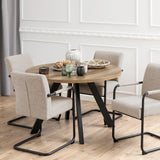 Zalida Round Dining Table with Extension in Oak