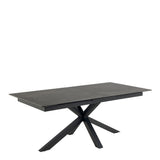 Heaven Extendable Dining Table with Ceramic Black Top 200240cm