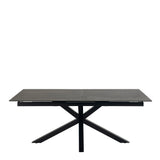 Heaven Extendable Dining Table with Ceramic Black Top 200240cm