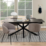 Heaven Extendable Dining Table with Ceramic Black Top 200240cm