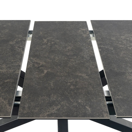 Heaven Extendable Dining Table with Ceramic Black Top 200240cm