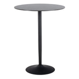 Malta Ceramic Round Bar Table in Black