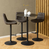 Malta Ceramic Round Bar Table in Black