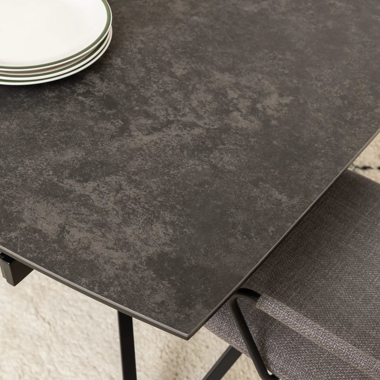 Blackburn Ceramic Dining Table in Black