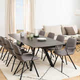 Blackburn Ceramic Dining Table in Black