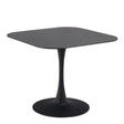 Malta Ceramic Square Dining Table in Black 90x75cm
