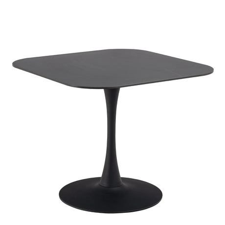 Malta Ceramic Square Dining Table in Black 90x75cm