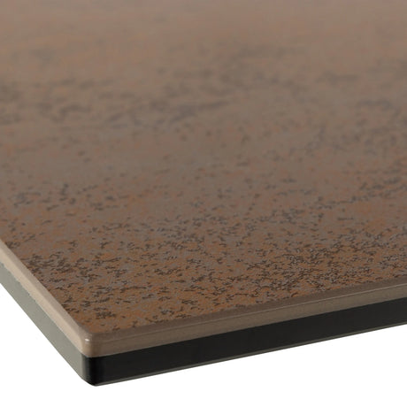 Heaven Extendable Dining Table with Ceramic Rusty Brown Top 168210cm