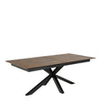 Heaven Extendable Dining Table with Ceramic Rusty Brown Top 200240cm