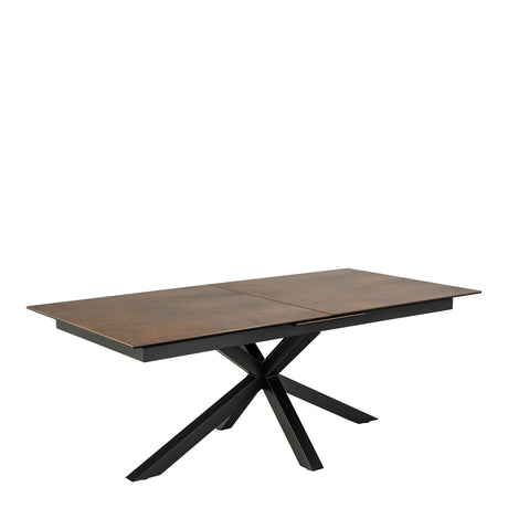 Heaven Extendable Dining Table with Ceramic Rusty Brown Top 200240cm