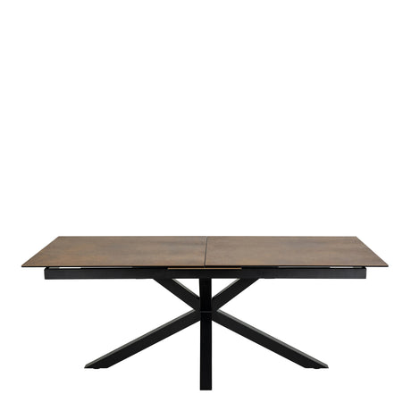 Heaven Extendable Dining Table with Ceramic Rusty Brown Top 200240cm