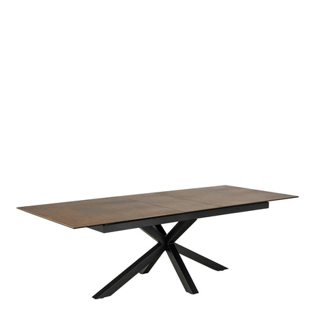 Heaven Extendable Dining Table with Ceramic Rusty Brown Top 200240cm