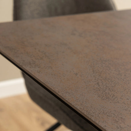 Heaven Extendable Dining Table with Ceramic Rusty Brown Top 200240cm