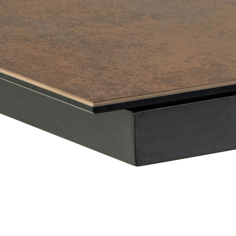 Heaven Extendable Dining Table with Ceramic Rusty Brown Top 200240cm