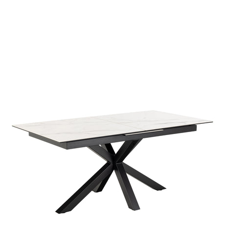 Heaven Extendable Dining Table with Ceramic White Top 168210cm