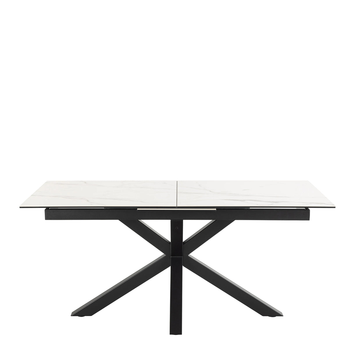 Heaven Extendable Dining Table with Ceramic White Top 168210cm