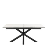 Heaven Extendable Dining Table with Ceramic White Top 168210cm