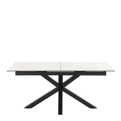 Heaven Extendable Dining Table with Ceramic White Top 168210cm