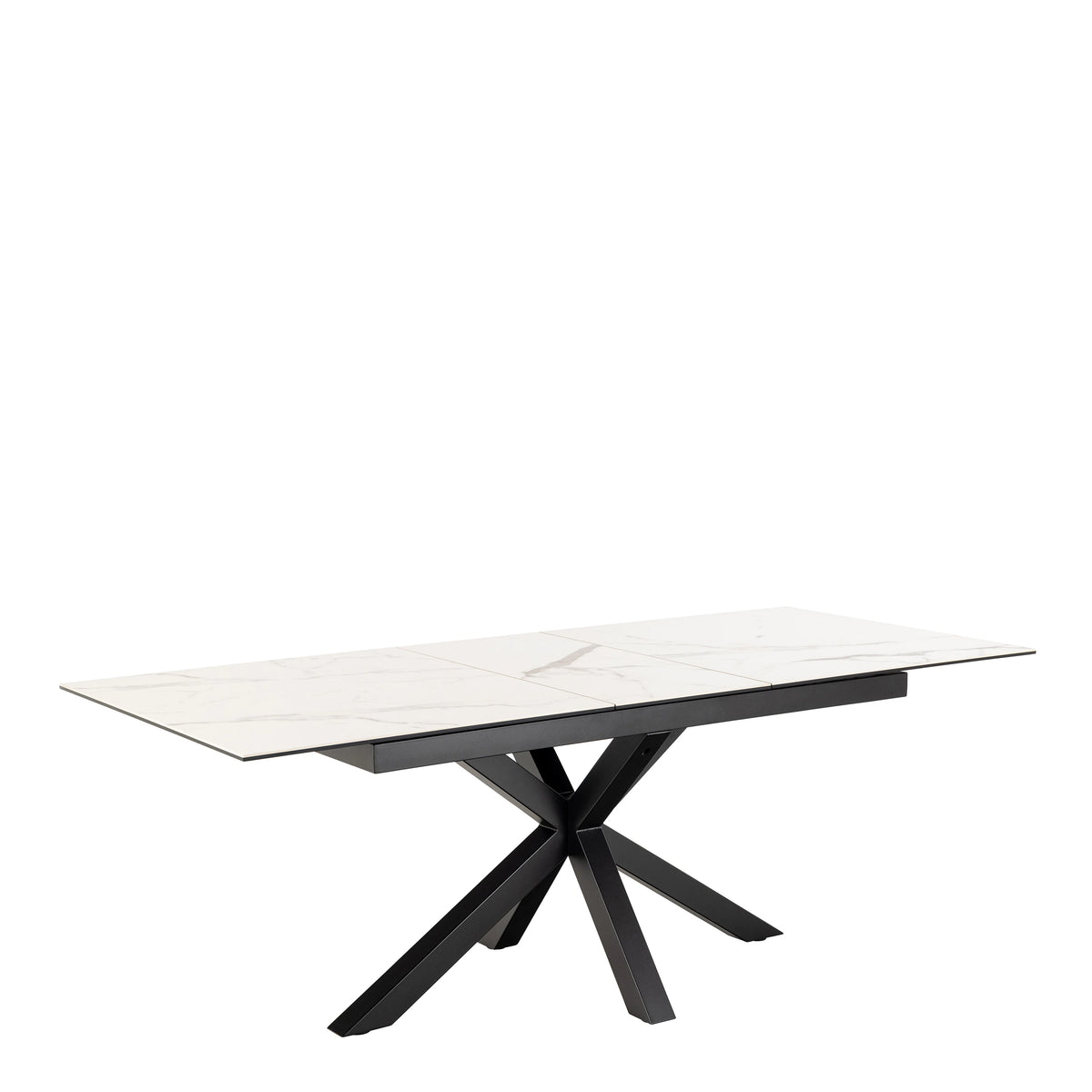 Heaven Extendable Dining Table with Ceramic White Top 168210cm
