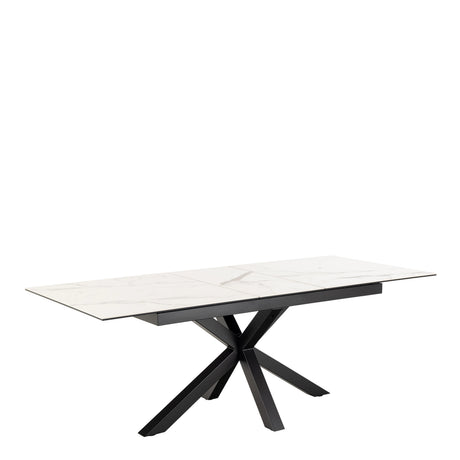 Heaven Extendable Dining Table with Ceramic White Top 168210cm
