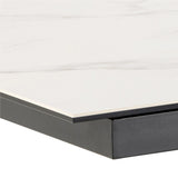 Heaven Extendable Dining Table with Ceramic White Top 168210cm