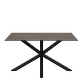 Heaven Dining Table with Ceramic Black Top 135x75.5cm