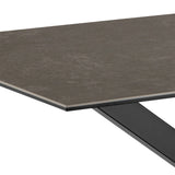 Heaven Dining Table with Ceramic Black Top 135x75.5cm