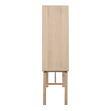Linley Cabinet with 2 Doors and 4 Shelves in White Oak