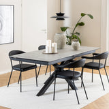 Heaven Extendable Dining Table with Ceramic Grey Top 200240cm