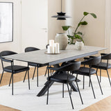 Heaven Extendable Dining Table with Ceramic Grey Top 200240cm