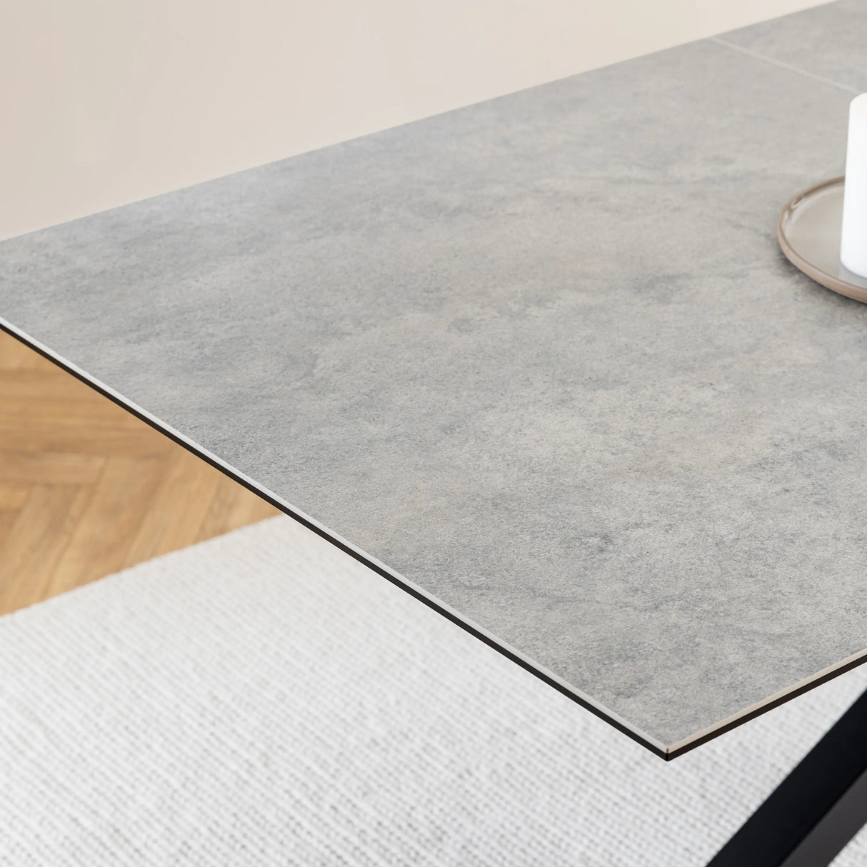 Heaven Extendable Dining Table with Ceramic Grey Top 200240cm